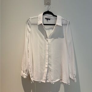Adrianna Papell Elegant White Button Down Shirt